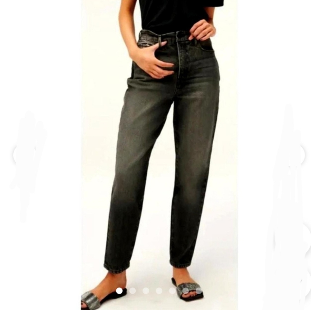 Good American Good Girlfriend High Rise jeans in Black/brown wash size 24